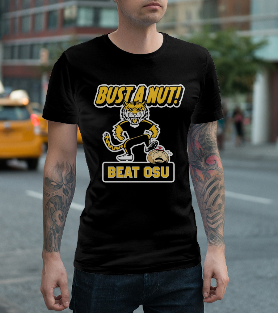 Bust A Nut Beat OSU Missouri Tigers Anti-Ohio State T-Shirt