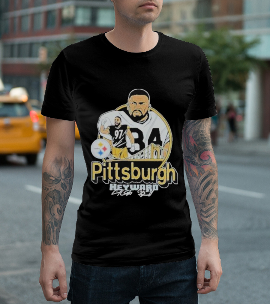 Pittsburgh Heyward 97 Football Steel City Bridge T-Shirt