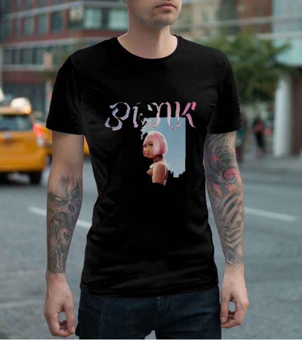 BLΛƆK Nicki Minaj Pink Photo T-Shirt