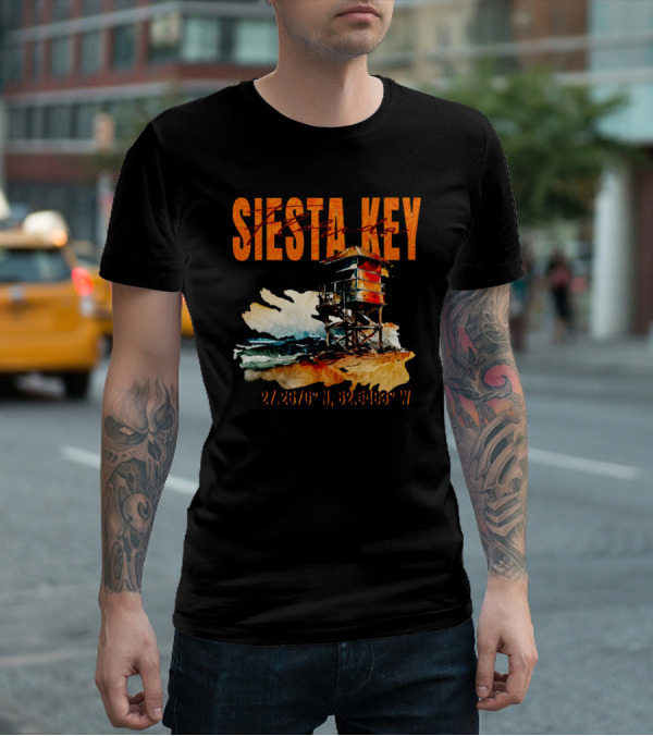Siesta Key Florida Lifeguard Stand 27.2670° N, 82.5463° W T-Shirt