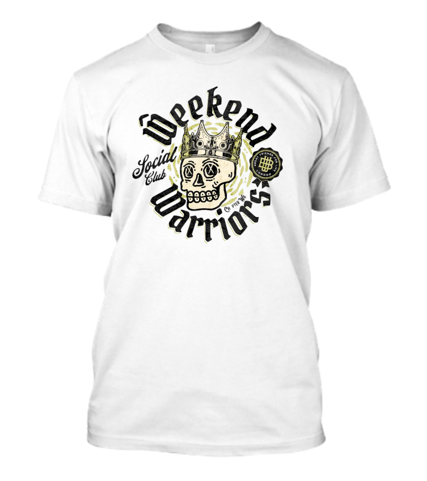 Weekend Warriors Social Club Skull Crown Brotherhood London T-Shirt