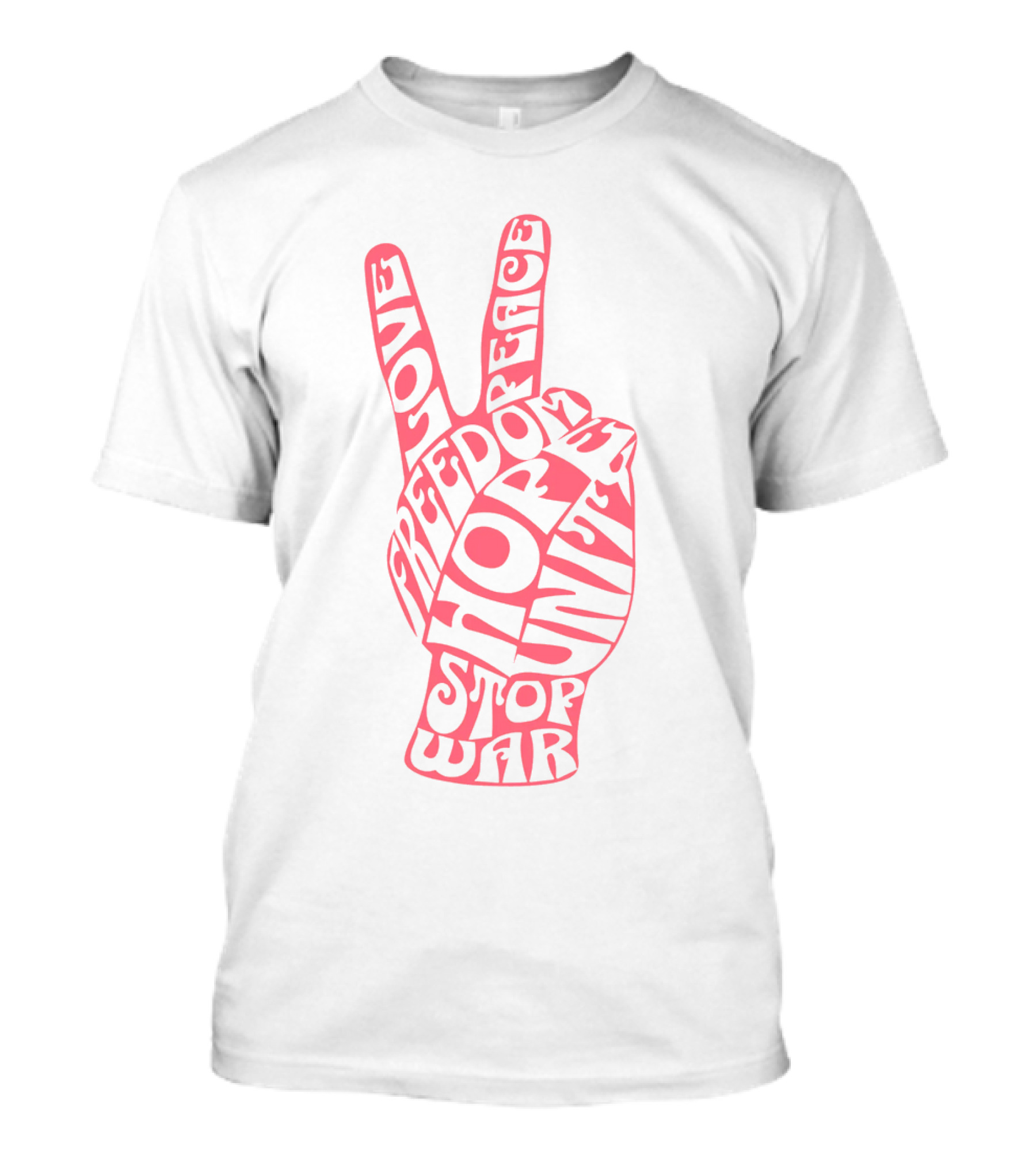 Peace Love Freedom Unity Hope Stop War 60s Challenge T-Shirt