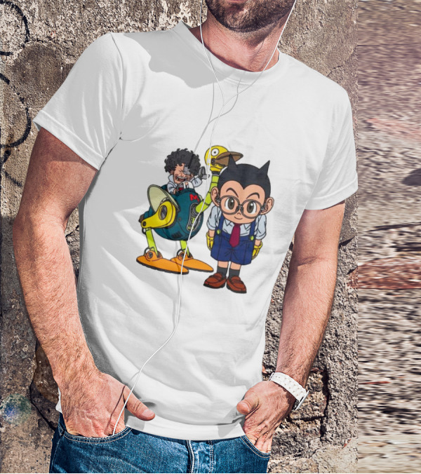 Dr. Slump Obotchaman And Character With Robot In Glasses T-Shirt