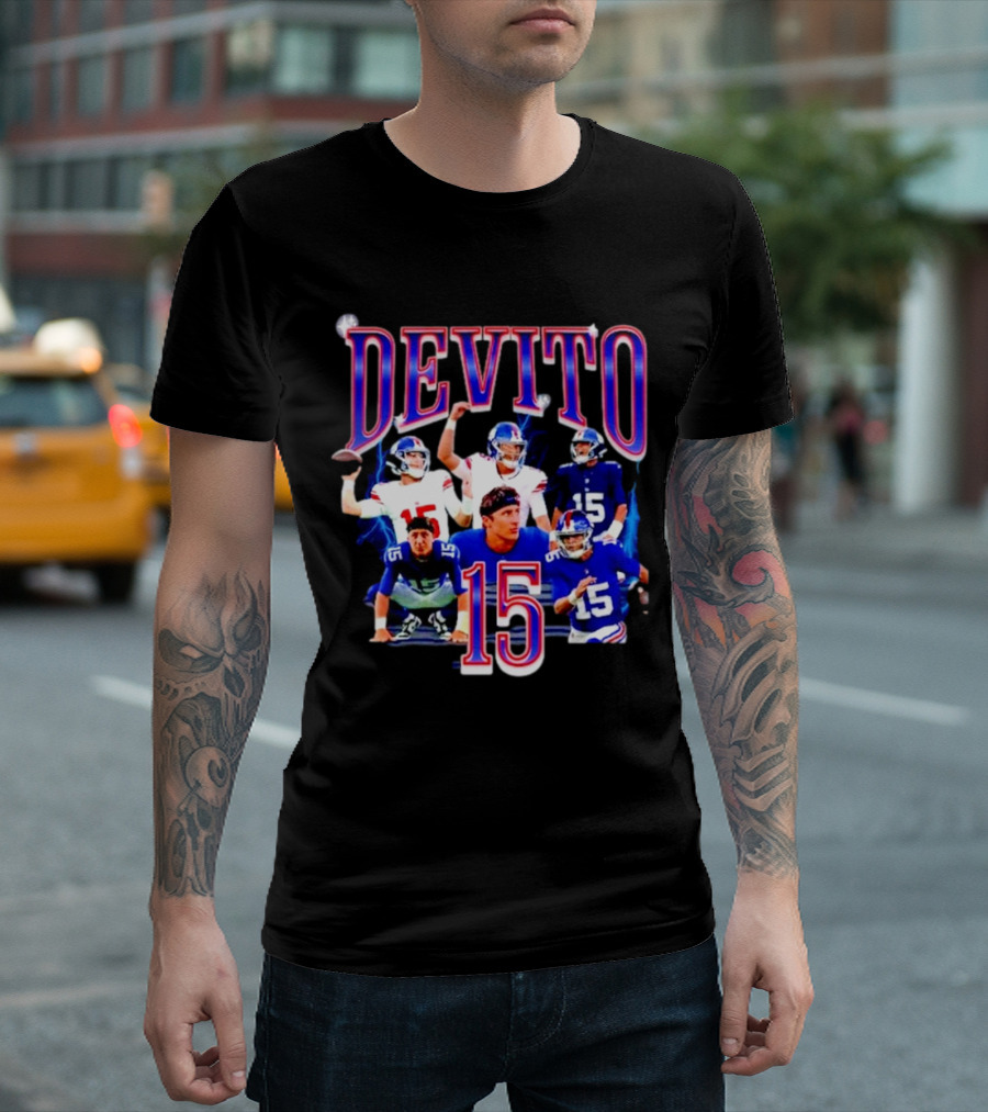 Devito 15 New York Giants Football Player T-Shirt