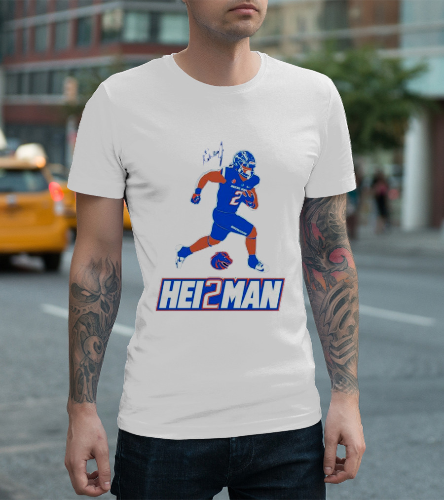 Ashton Jeanty Boise State Broncos Hei2man Football Player T-Shirt