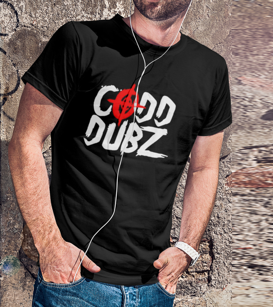 CODD DUBZ Target Dubz Red Target Symbol Bold White Letters T-Shirt