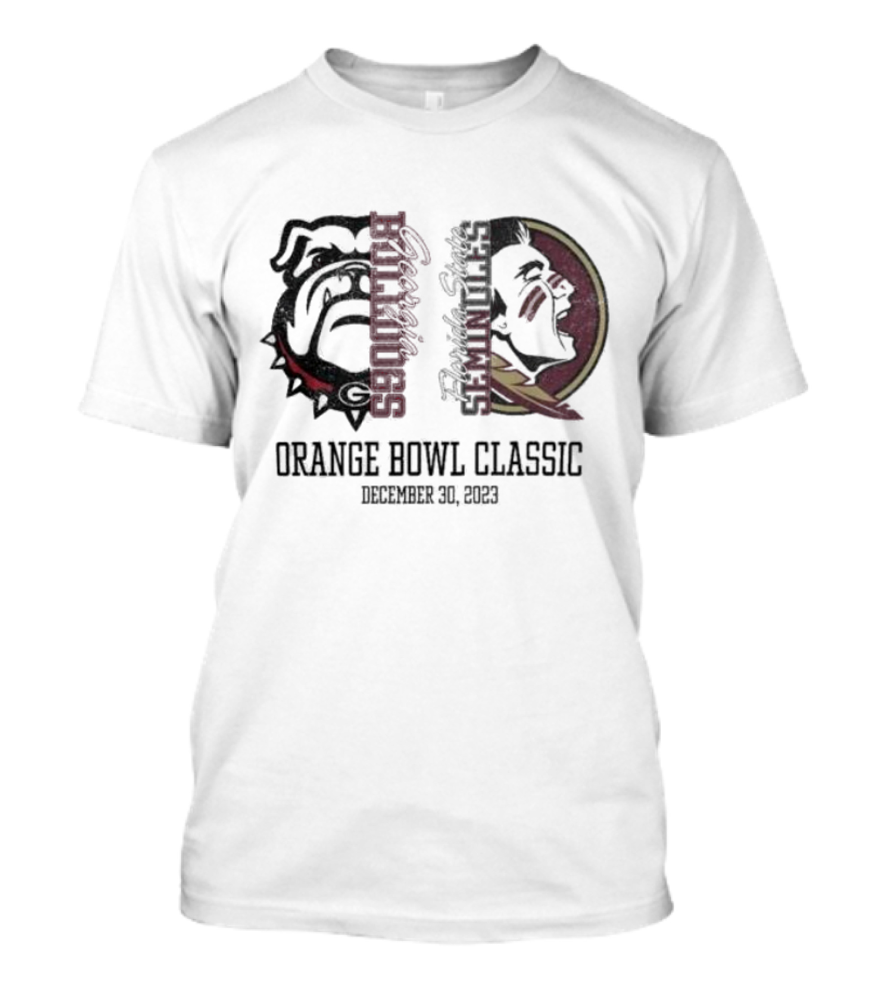 Georgia Bulldogs Seminoles Orange Bowl Classic December 30 T-Shirt