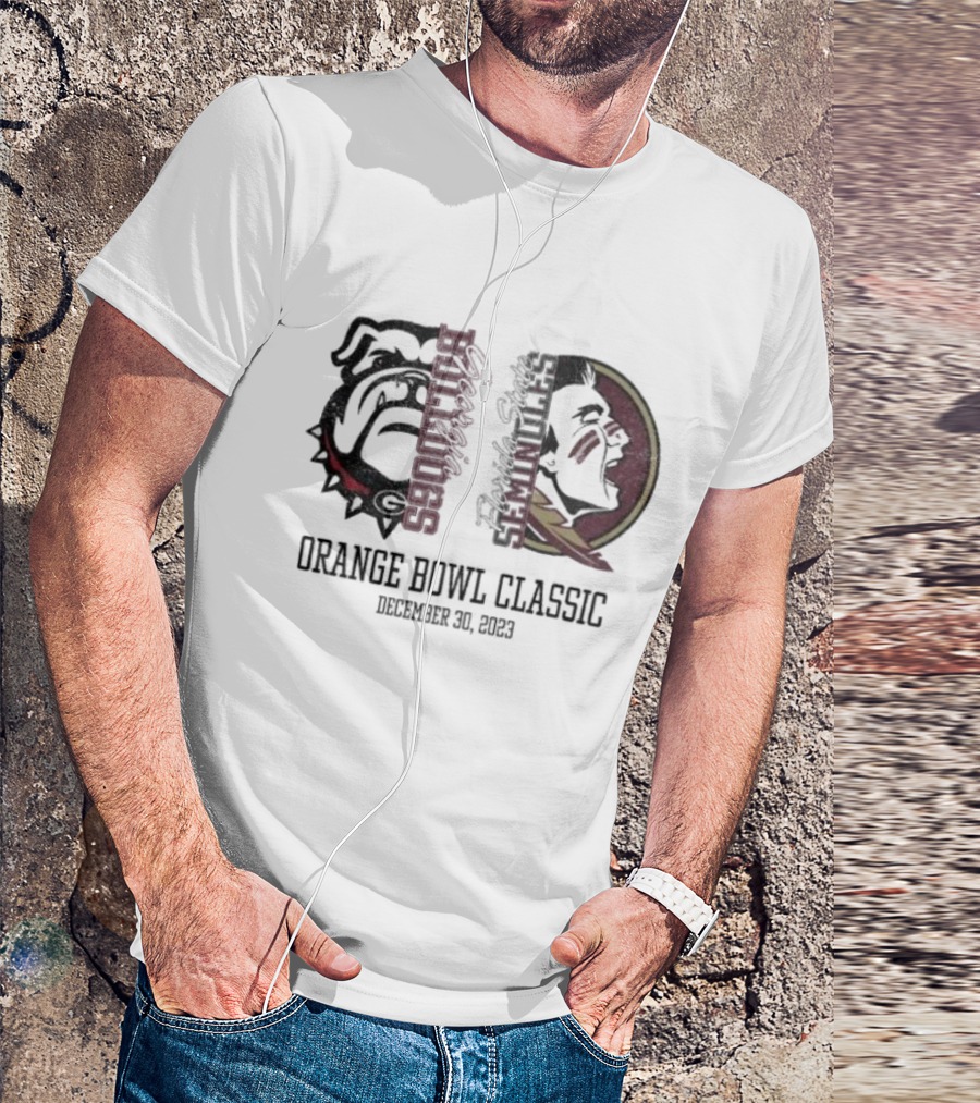 Georgia Bulldogs Seminoles Orange Bowl Classic December 30 T-Shirt