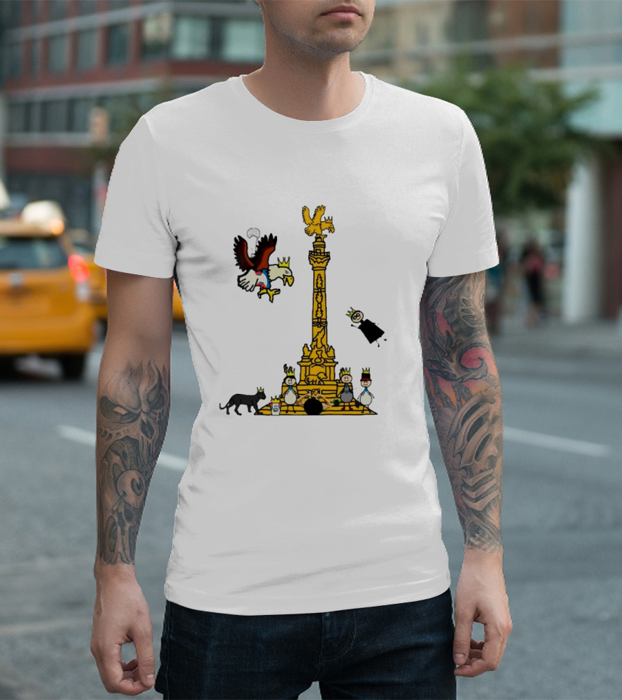America Campeon Angel de la Independencia Cartoon Icons T-Shirt