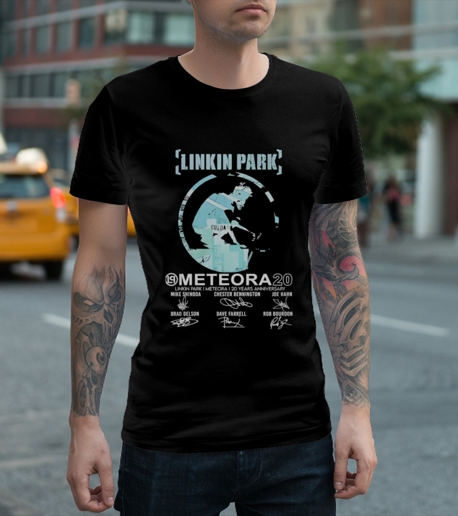 Linkin Park Meteora 20 Years Anniversary Mike Shinoda Chester Bennington Joe Hahn Brad Delson Dave Farrell Rob Bourdon T-Shirt
