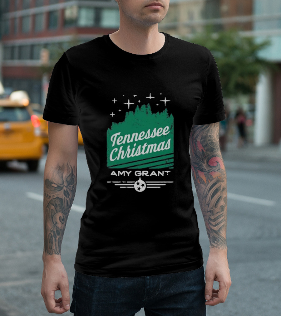 Tennessee Christmas Amy Grant Stars Trees T-Shirt