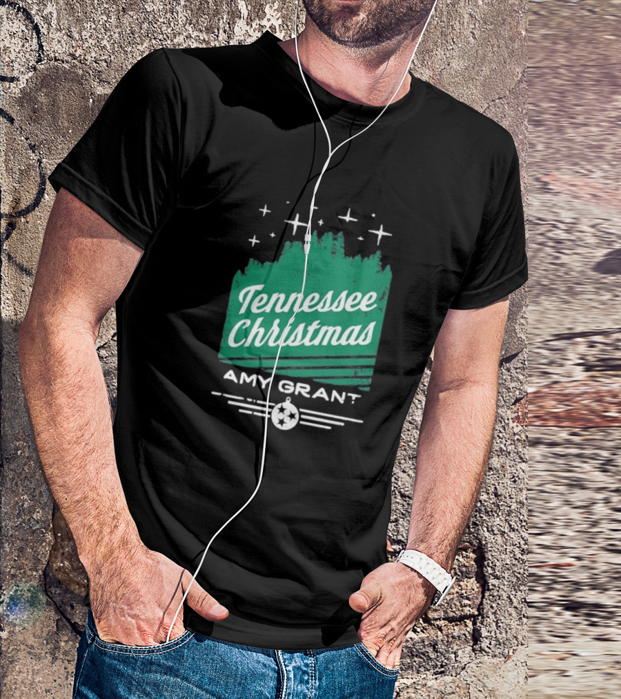 Tennessee Christmas Amy Grant Stars Trees T-Shirt