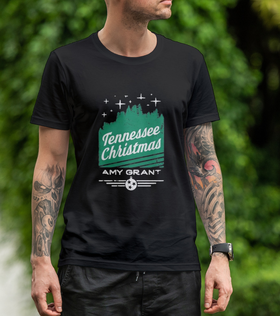 Tennessee Christmas Amy Grant Stars Trees T-Shirt