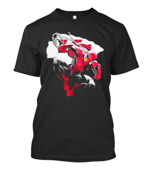 Kansas City Chiefs Spiderman KC Kansas T-Shirt
