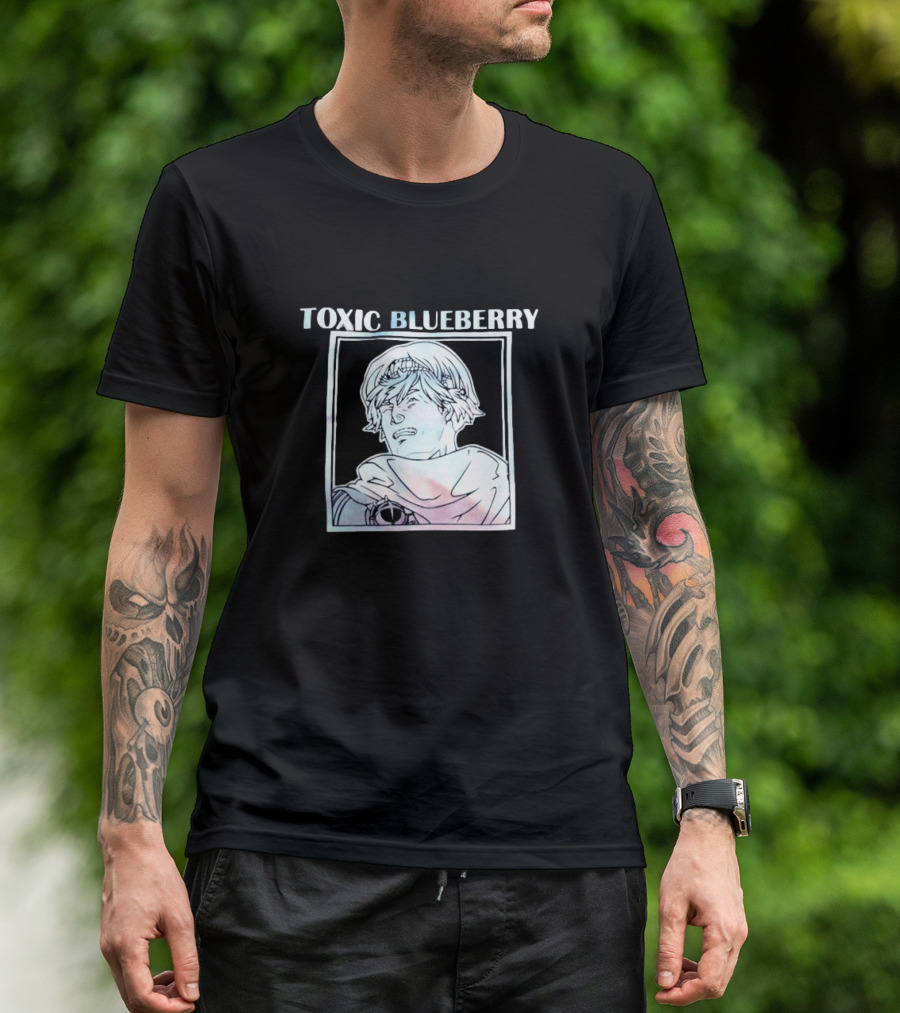 TOXIC BLUEBERRY Manga Style Character T-Shirt