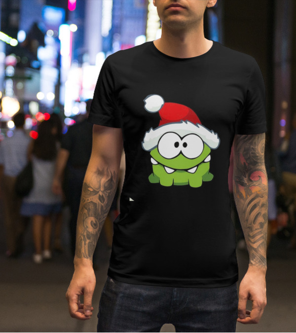 Om Nom Christmas Santa Hat T-Shirt