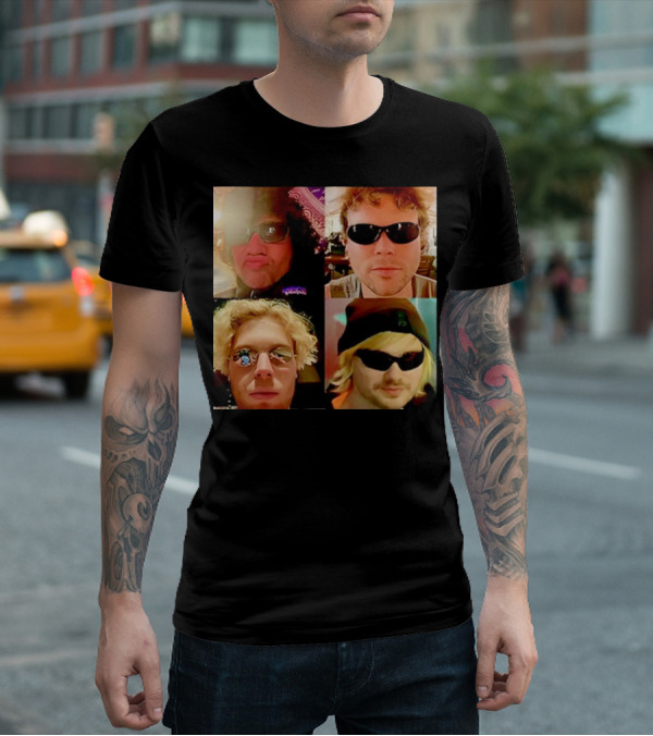 5 Seconds Of Summer Sunglasses Group Collage T-Shirt