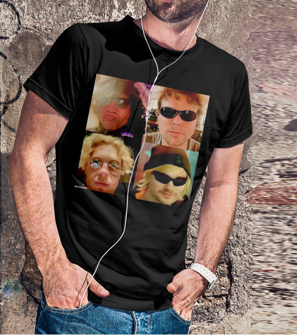 5 Seconds Of Summer Sunglasses Group Collage T-Shirt