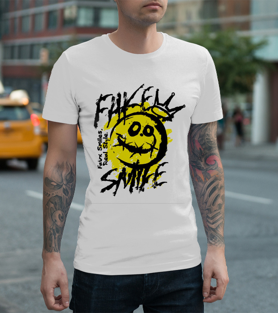 Fake Smile Faux Smiles Real Style Smiley Crown T-Shirt
