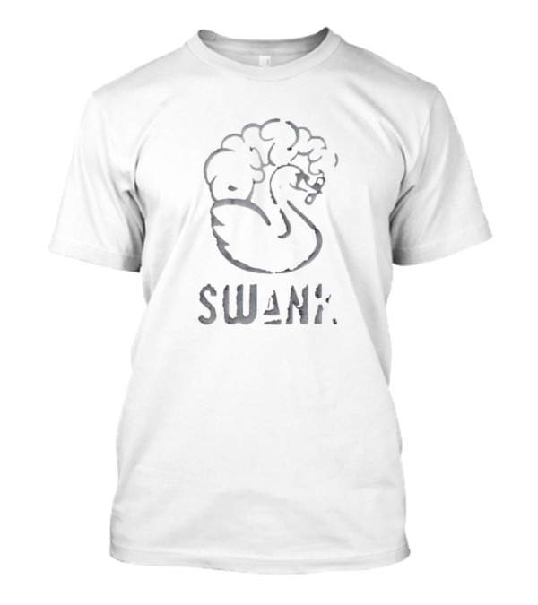 Swank Smoking Swan Silhouette Smoke T-Shirt