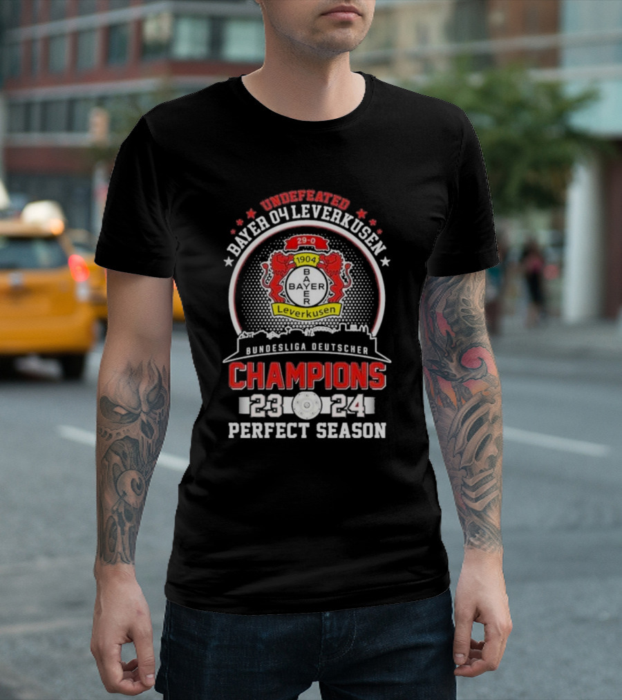 Undefeated Bayer 04 Leverkusen 29-0 Bundesliga Deutscher Champions 23-24 Perfect Season T-Shirt