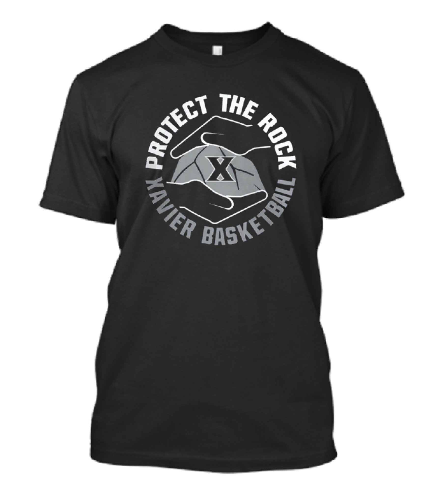 Protect The Rock Xavier Basketball Hands And Ball T-Shirt