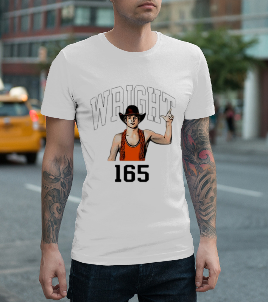 Wright 165 Cowboy Wrestler T-Shirt