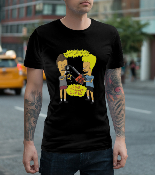 Beavis And Butt-head Death Rock This T-Shirt Sucks Vintage 1994 T-Shirt