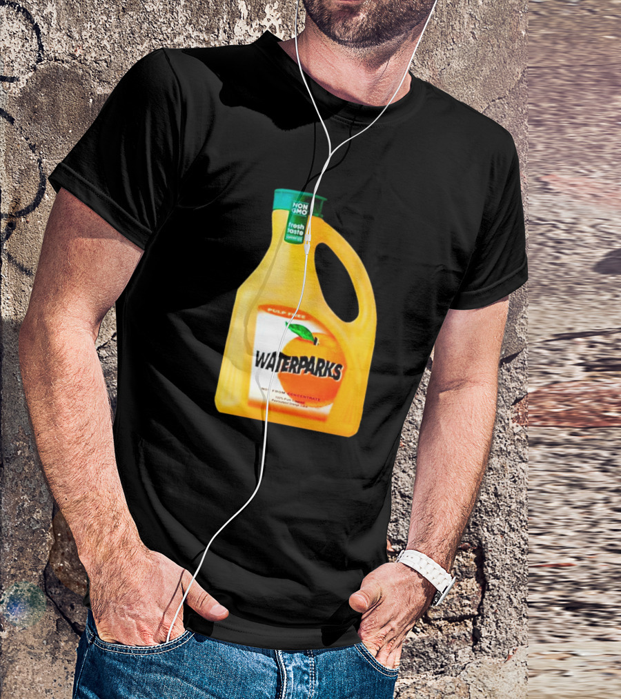 Waterparks Non-GMO Fresh Taste Orange Juice Pulp Free T-Shirt