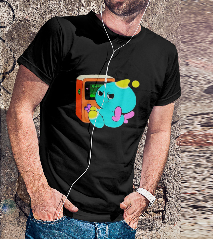 You Keep Playing Ur Silly Little Games Cartoon Creature With Game Console T-Shirt