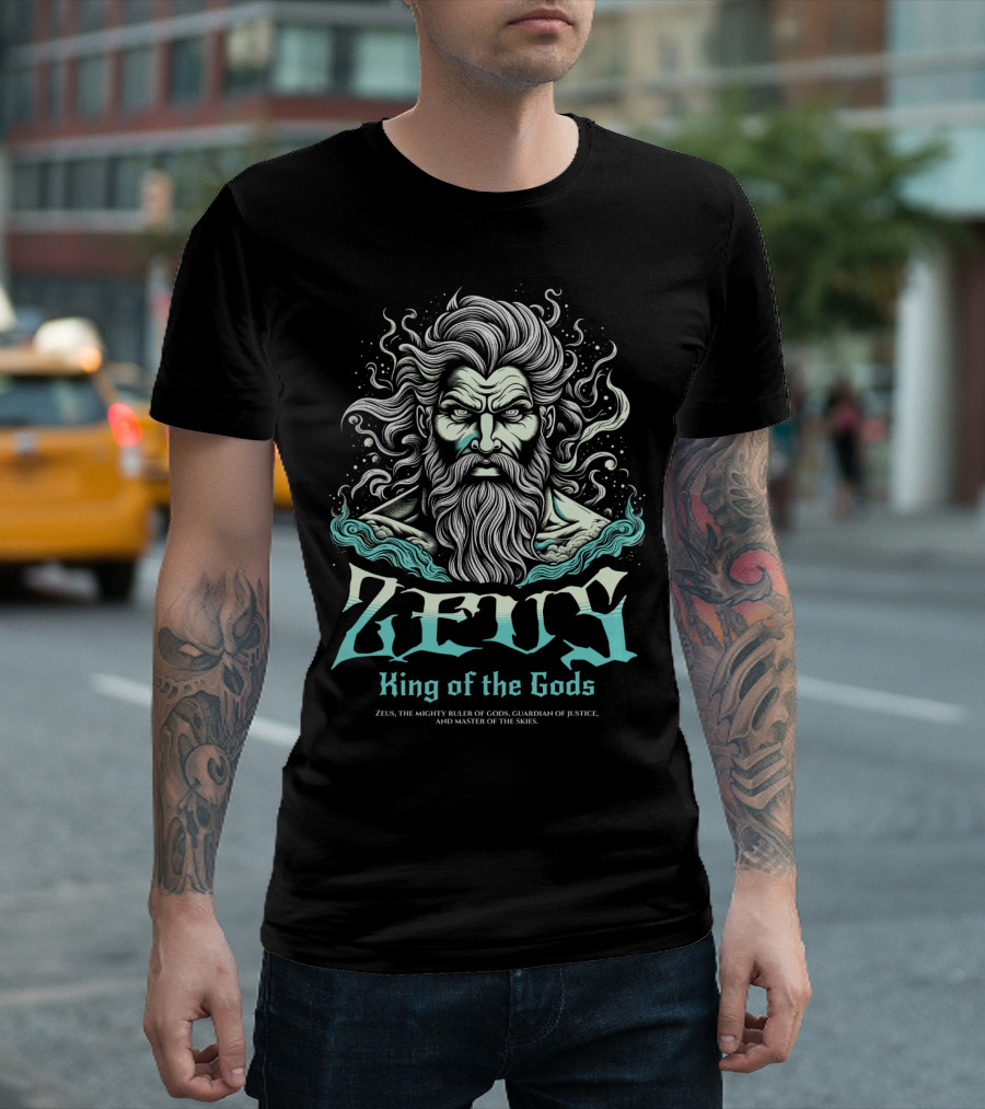 Zeus King of the Gods Mighty Ruler Guardian of Justice Master of the Skies T-Shirt