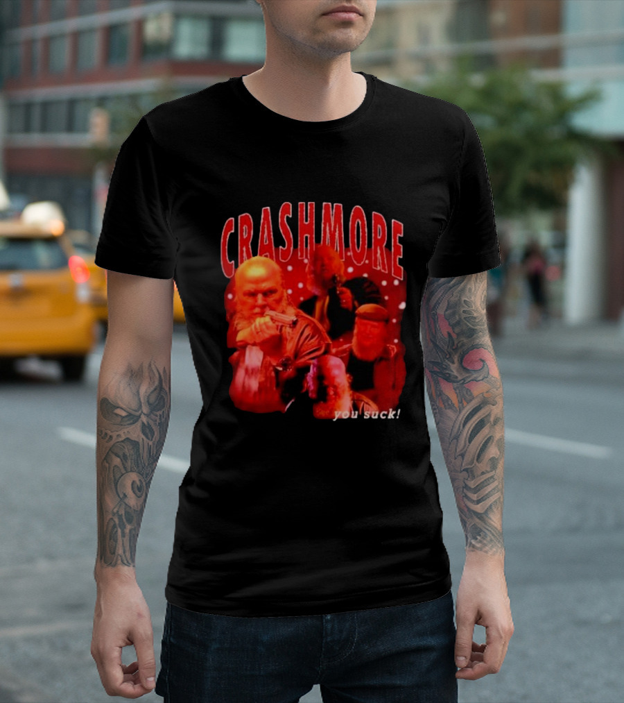 Crashmore You Suck Vintage Detective Christmas Action Santa T-Shirt