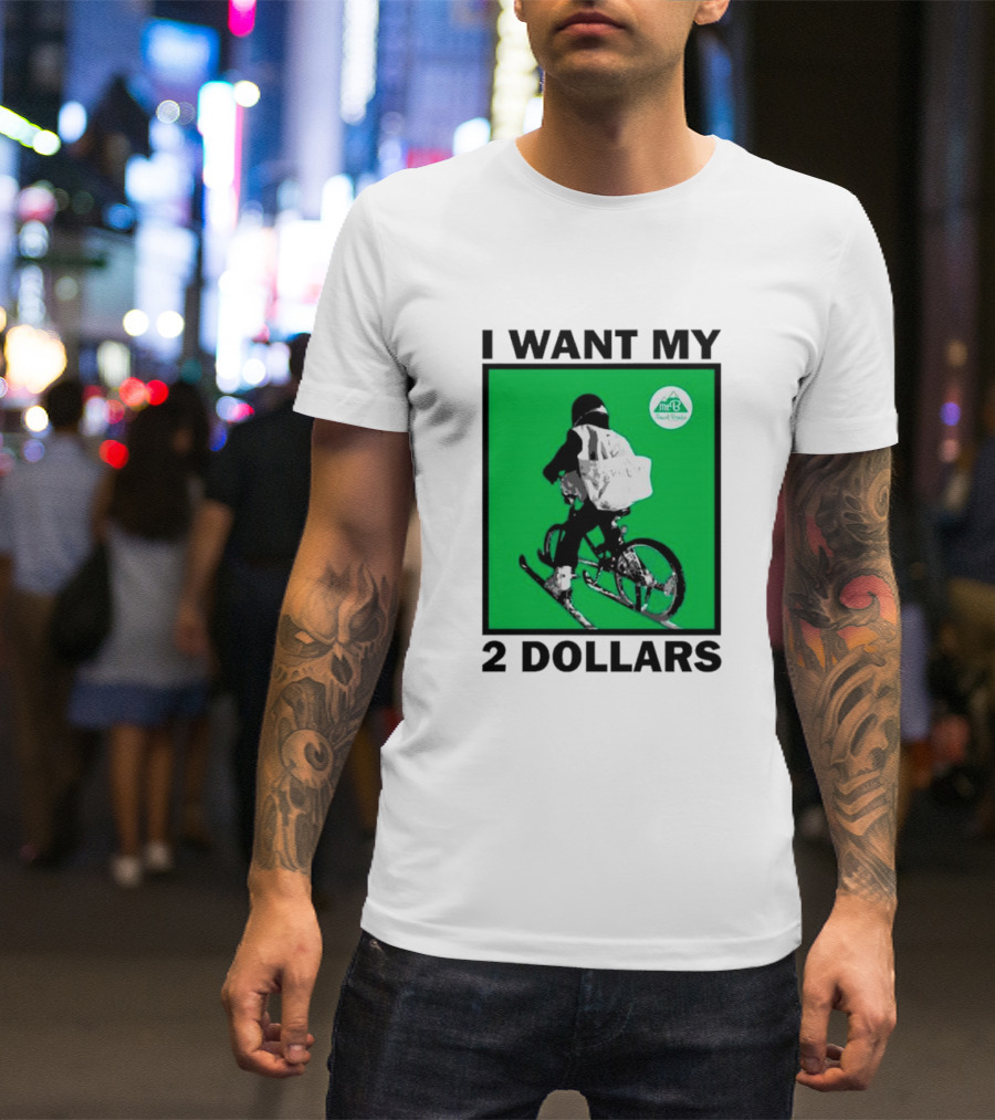 I Want My 2 Dollars Johnny Gasparini Ski Bike T-Shirt