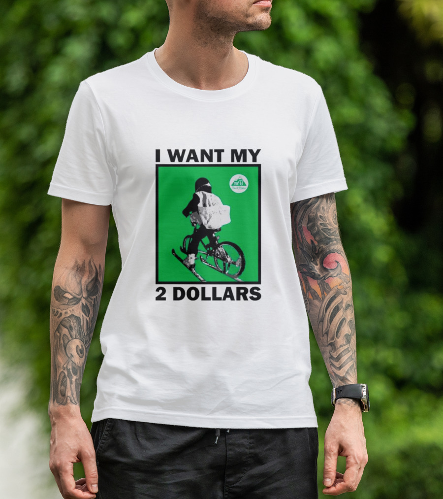 I Want My 2 Dollars Johnny Gasparini Ski Bike T-Shirt