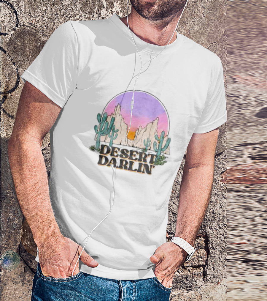 Desert Darlin Cactus Sunset On Champion T-Shirt