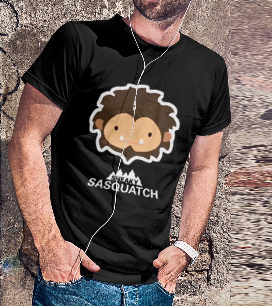 Sneaky Sasquatch Head On Black Gildan Ultra Cotton T-Shirt