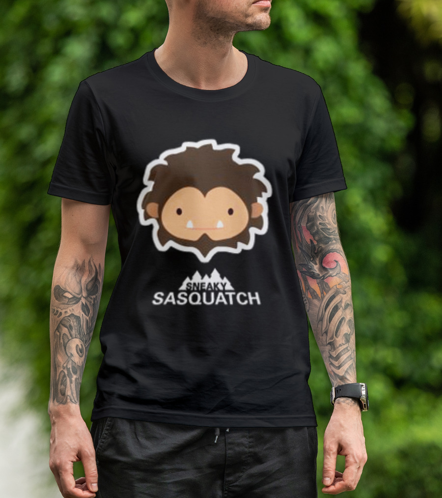 Sneaky Sasquatch Head On Black Gildan Ultra Cotton T-Shirt