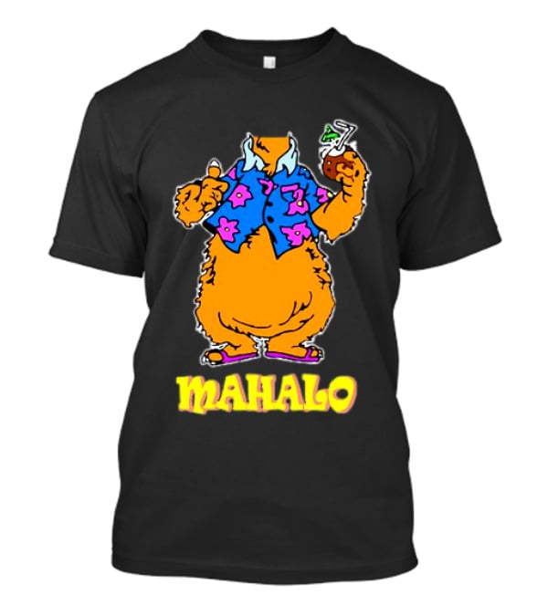 Tammy Mahalo Tropical Bear In Hawaiian Shirt With Drink T-Shirt