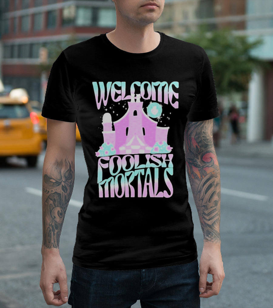Welcome Foolish Mortals Haunted Mansion Pastel T-Shirt