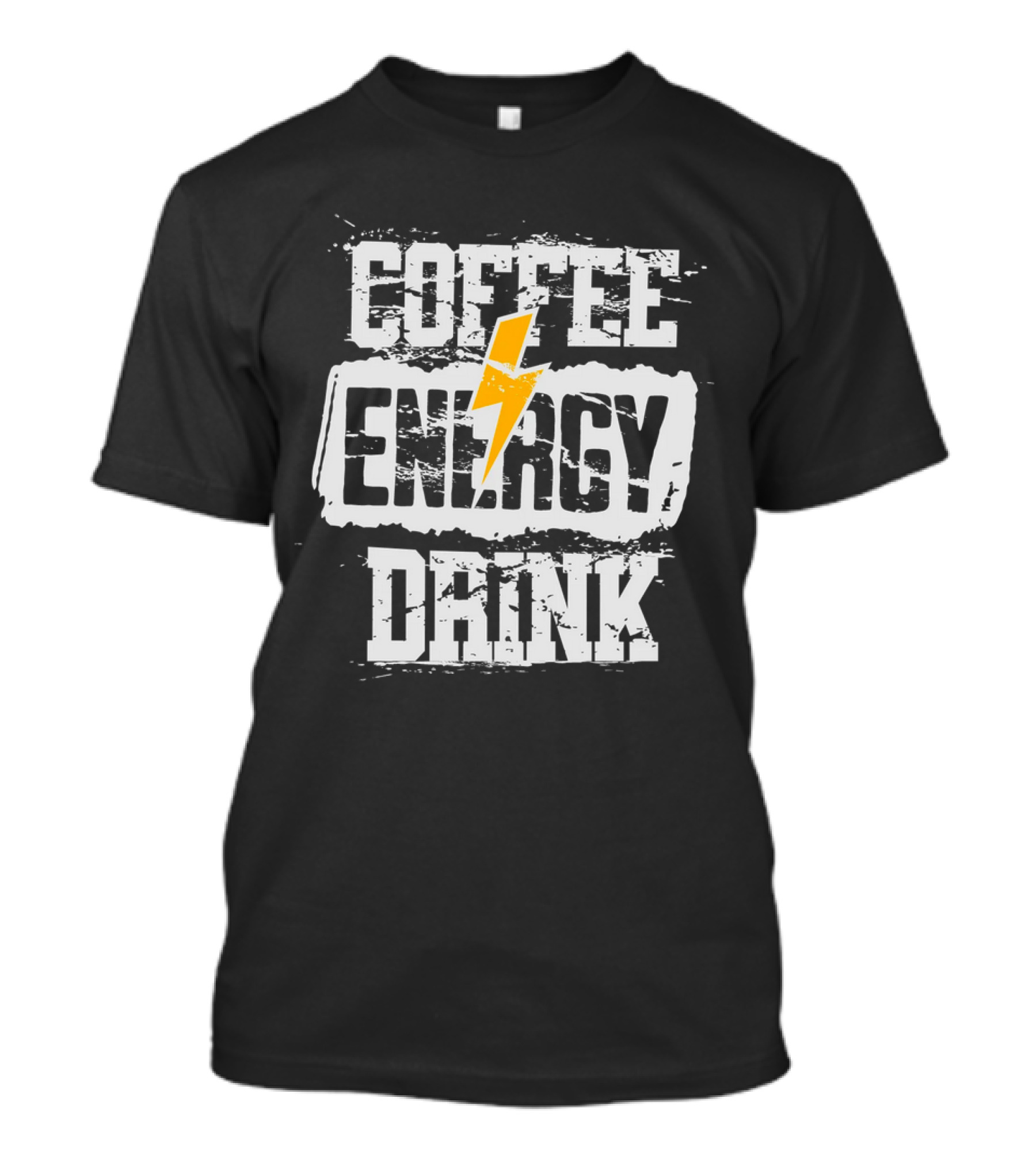 Coffee Energy Drink Grunge Lightning Bolt T-Shirt
