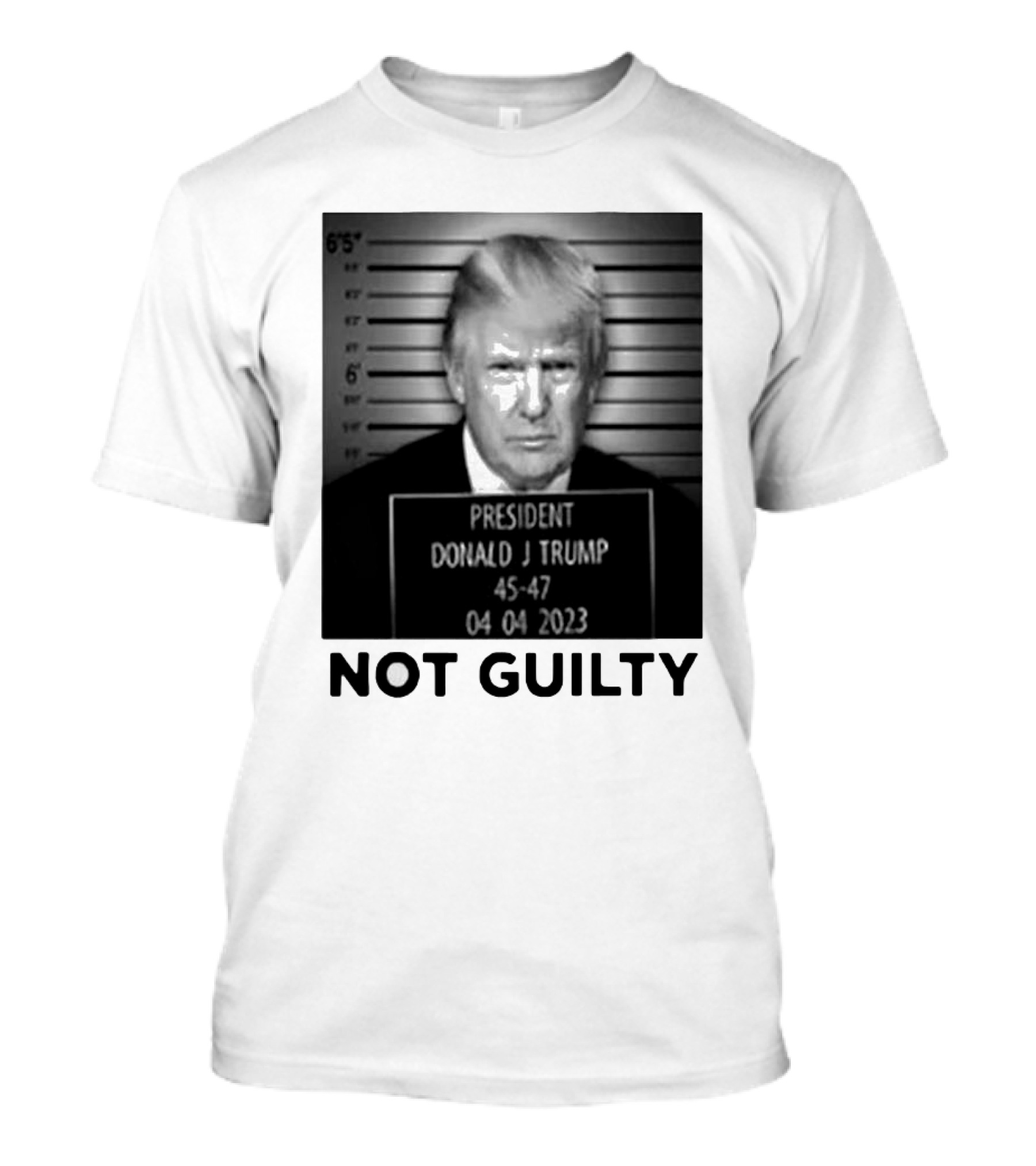Randy Quaid President Donald J Trump Mugshot Not Guilty T-Shirt