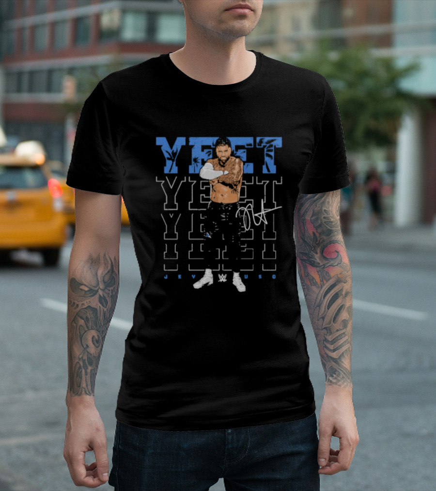 Jey Uso WWE YEET Signature 500 Level Black T-Shirt