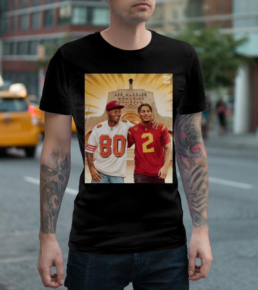 Gridiron Los Angeles Memorial Coliseum Football Legacy 80 2 T-Shirt