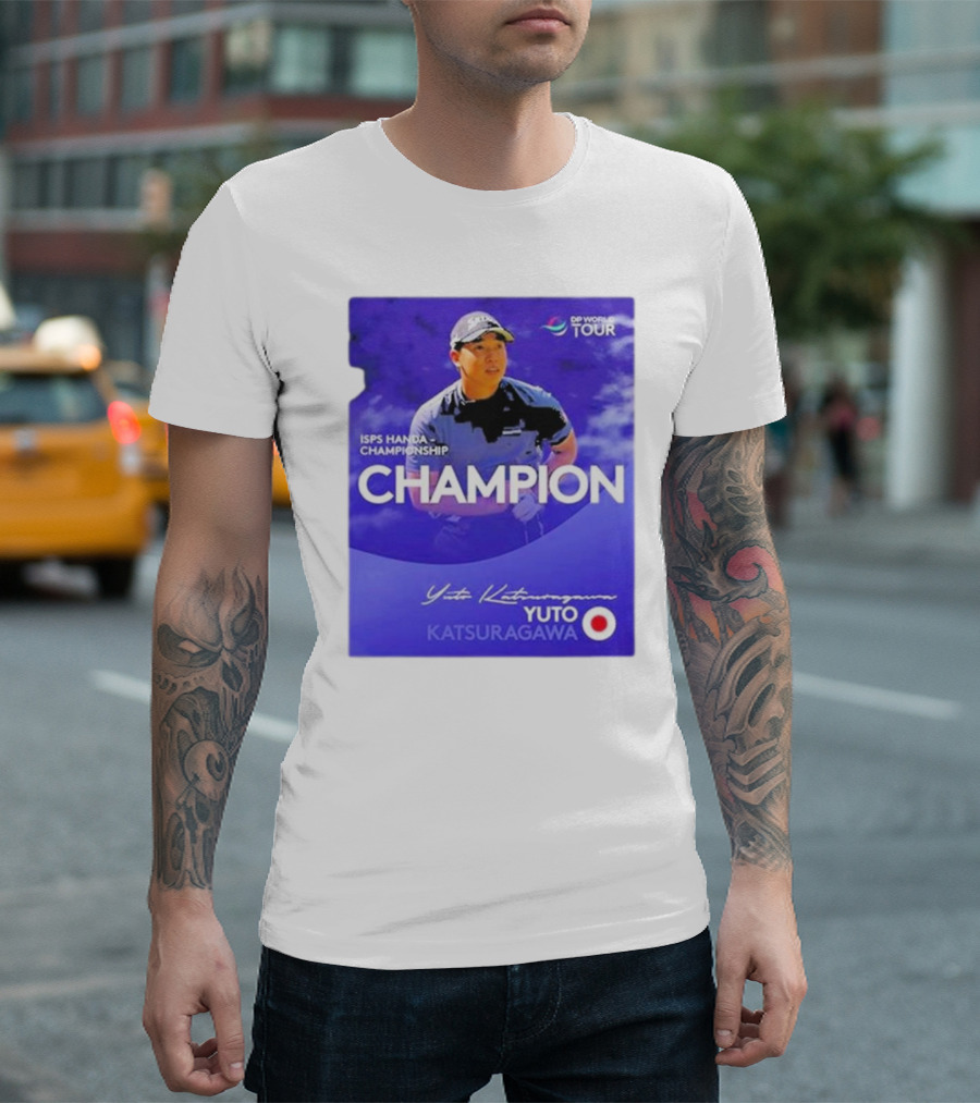 ISPS Handa Championship Champion Yuto Katsuragawa DP World Tour T-Shirt