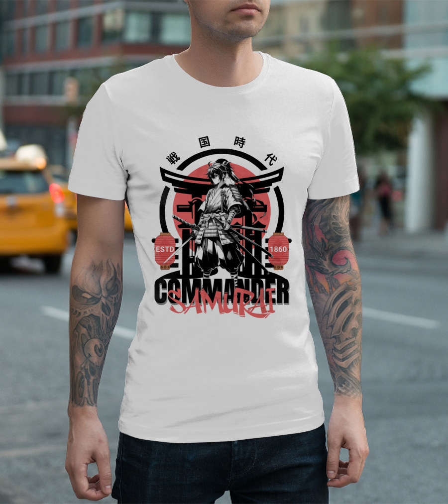 Commander Samurai ESTD 1860 Sengoku Jidai T-Shirt