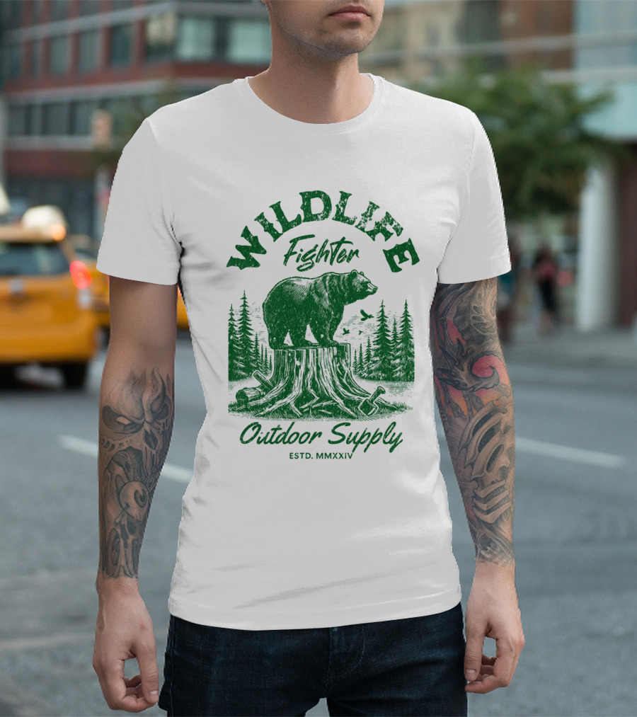 WILDLIFE FIGHTER OUTDOOR SUPPLY ESTD. MMXXIV T-Shirt