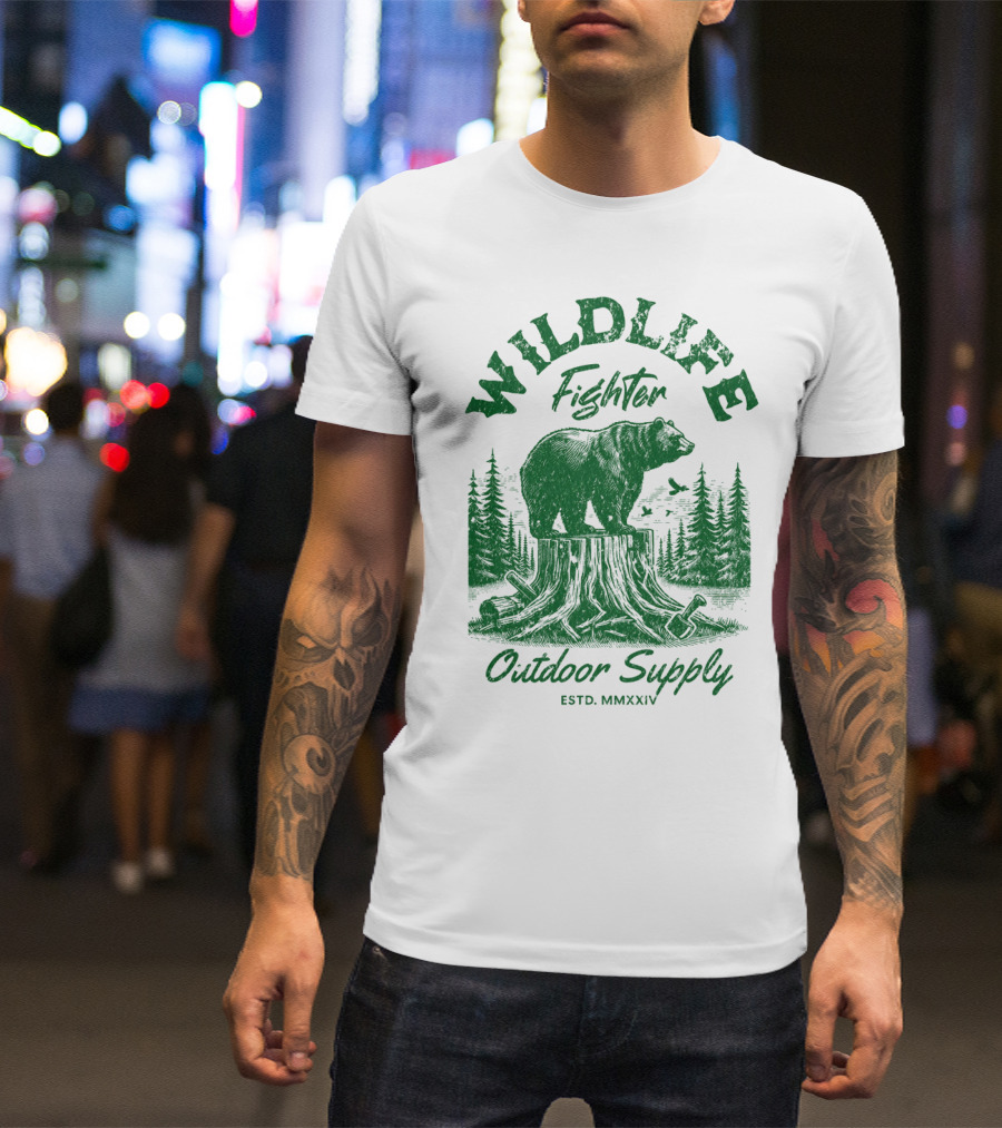 WILDLIFE FIGHTER OUTDOOR SUPPLY ESTD. MMXXIV T-Shirt
