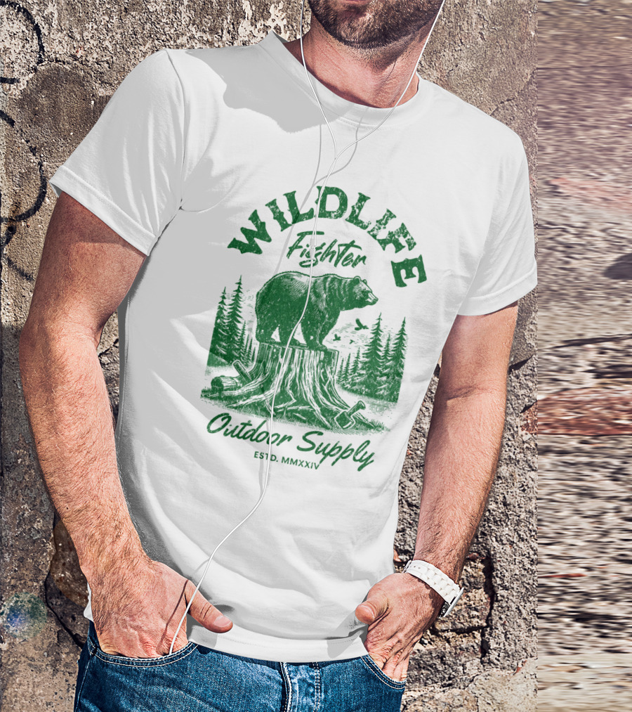 WILDLIFE FIGHTER OUTDOOR SUPPLY ESTD. MMXXIV T-Shirt