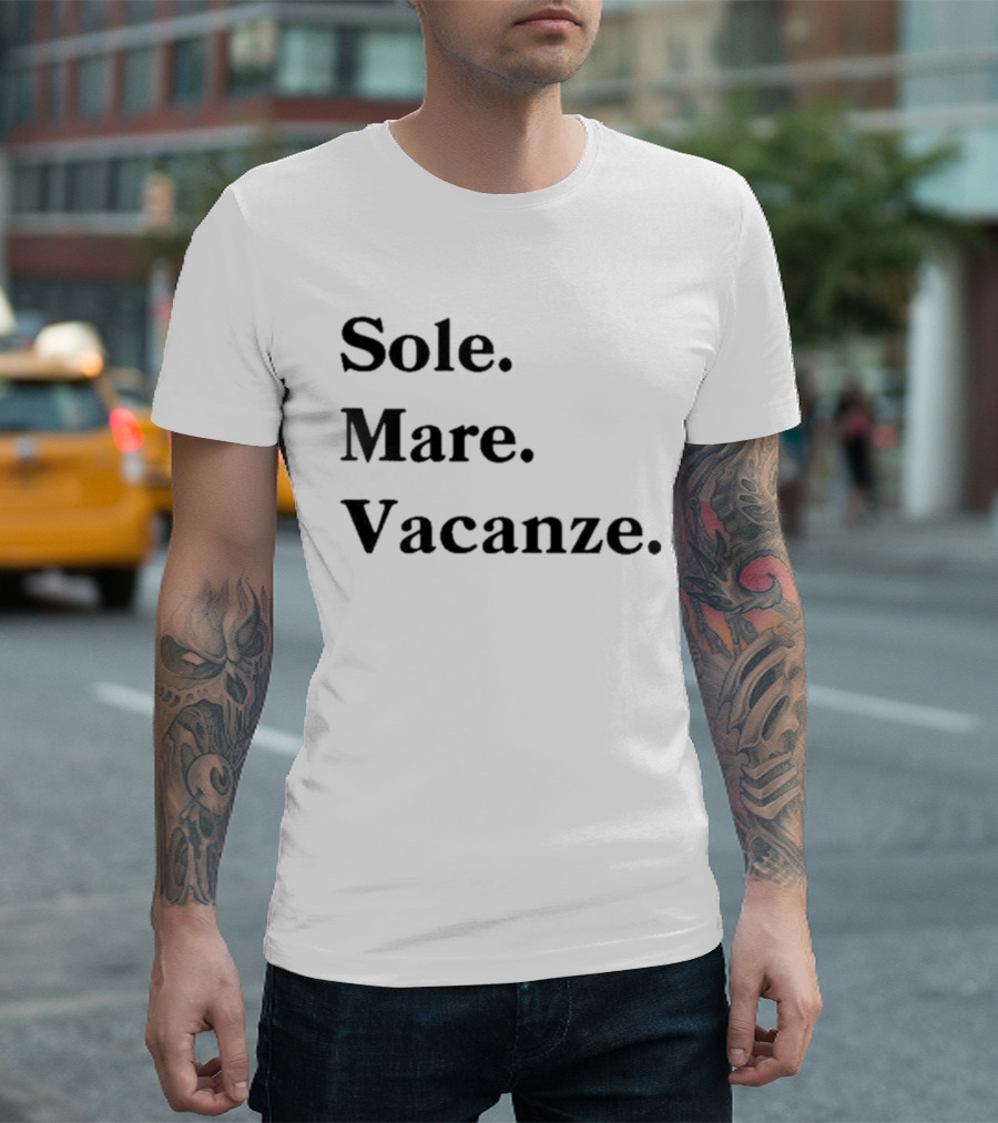 Sole Mare Vacanze Italian Beach Holiday T-Shirt