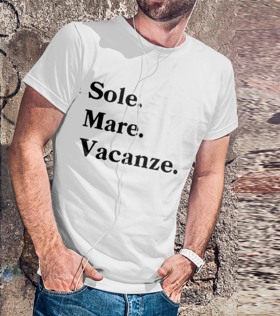 Sole Mare Vacanze Italian Beach Holiday T-Shirt